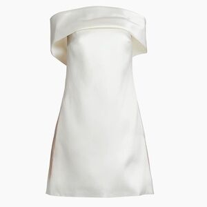 NWT AMSALE Bow Back Mikado Off-The-Shoulder Shift Dress (Little White Dress)
